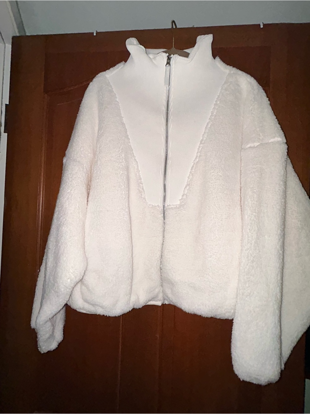 All in Motion Cream Sherpa Zip-Front Teddy Jacket
